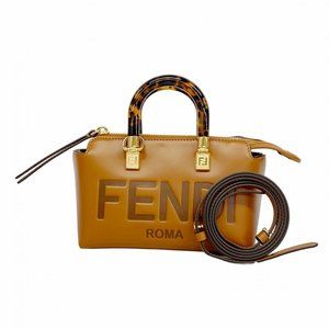 FENDI Brown Leather Shoulder Bag